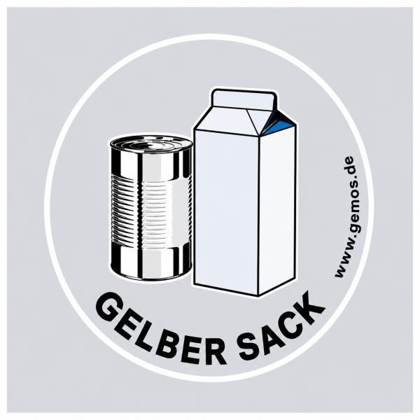 Gelber Sack Aufkleber transparent